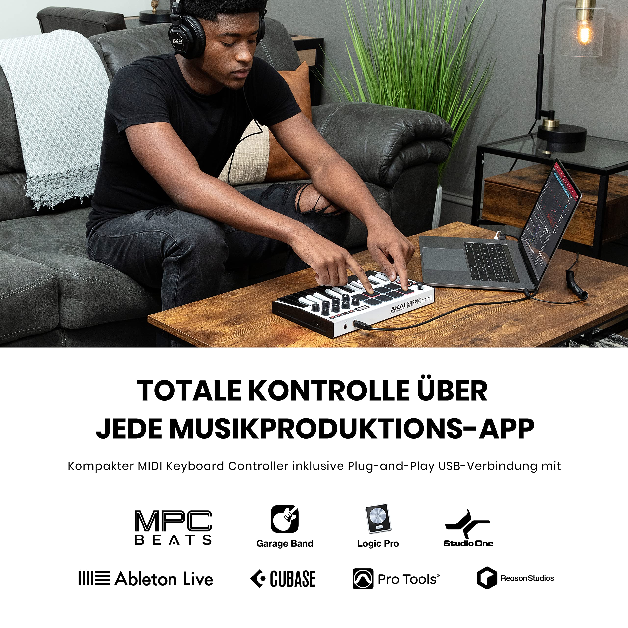 AKAI Professional MPK Mini MK3 – 25-Tasten USB MIDI Keyboard Controller & Logitech G432 kabelgebundenes Gaming-Headset