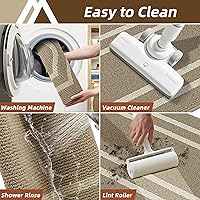 Vista 6 de COSY HOMEER Kitchen Rugs and Mats 24"x48" Non Slip Kitchen Mats for Floor Washable Kitchen Runner Rug Stain Resistant Standing Mat for Beige