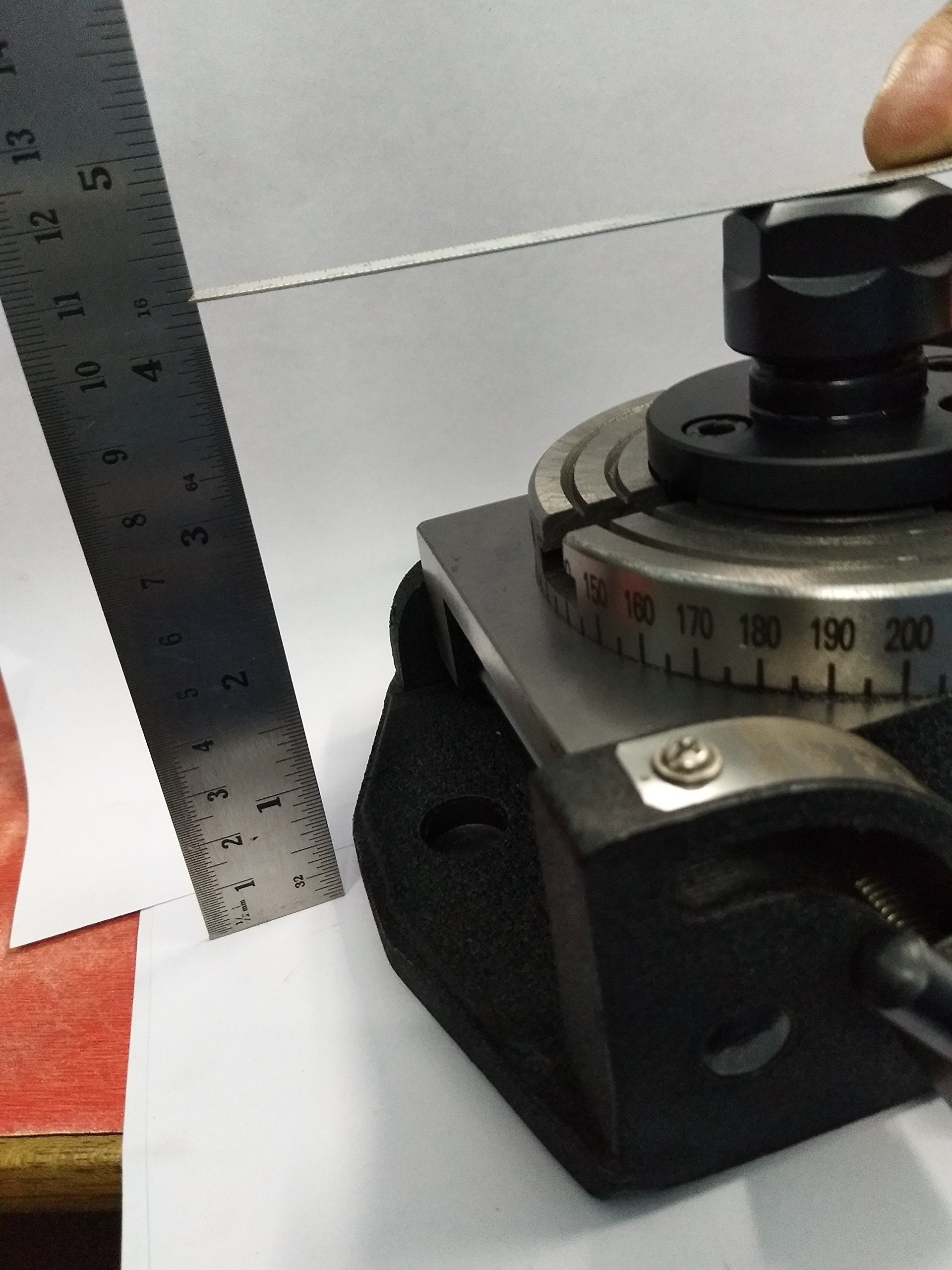 Przechylany stół obrotowy 100 mm z adapterem tulejowym ER-20 do frezarek