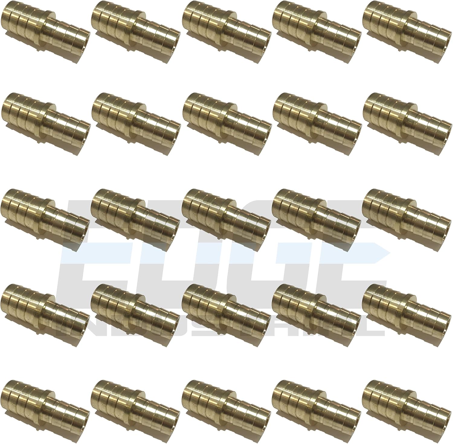 1" X 3/4" Hose ID Brass Barb Reducer SPLICER Fitting Fuel/AIR/Water/Oil/Gas/WOG (Qty 5)