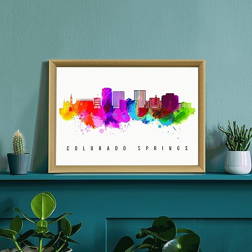 Vista 58 de Póster de Fargo Skyline Dakota del Norte, pintura de paisaje urbano de Dakota del Norte, póster de Fargo Dakota del Norte, impresión de paisaje