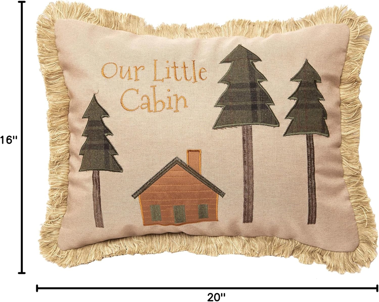 Carstens, Inc. Our Little Cabin Rustic Throw Pillow 16x20