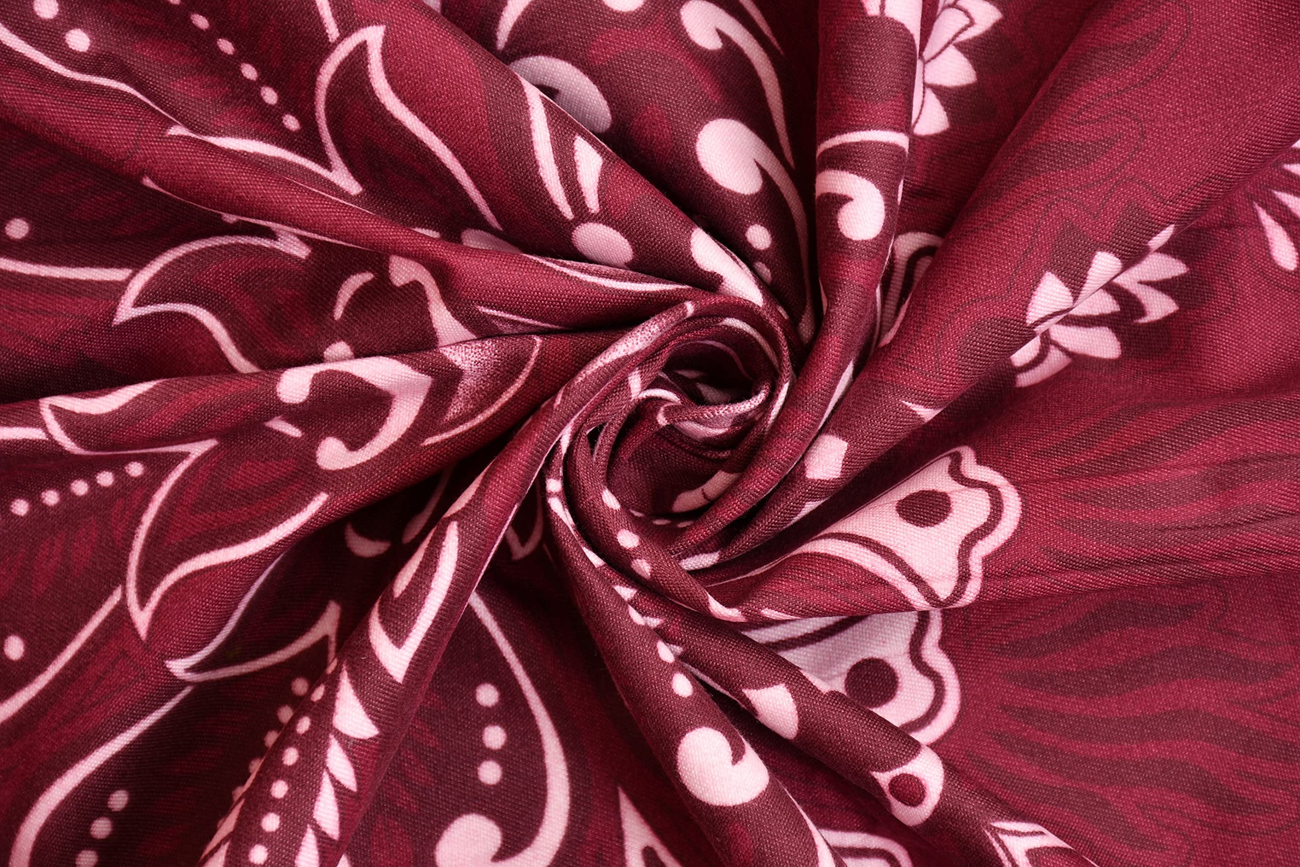 Castiqa Microfibre Unique Patterns Diwan Set Covers 8 Pieces Set of 1 Bedsheet 2 Bolsters and 5 Cushion Covers (Wine) 1