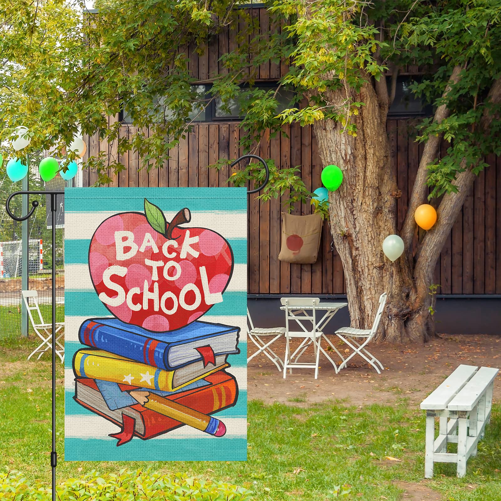Baccessor Gartenflagge 'Back To School' – 32,5x45,7 Cm, Doppelseitig, Wetterfest