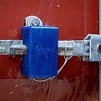 Vista 1 de PACLOCK's UCS-82A Patented Container Lock, High Performance 6-Pin Cylinder, One Lock Keyed to a Number U-Pick! w/ 2 Keys, Blue Anodized Aluminum