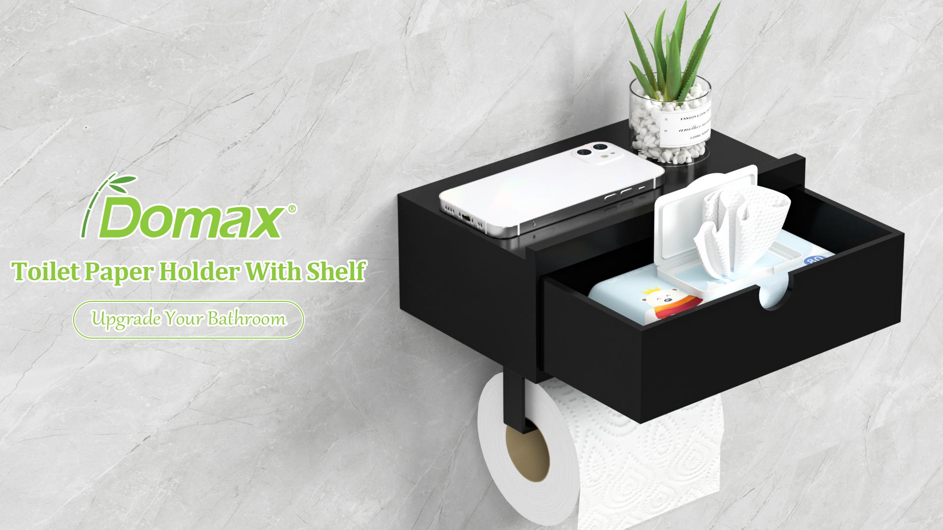 Amazon.com: Domax White Toilet Paper Holder with Shelf,Wall Mount
