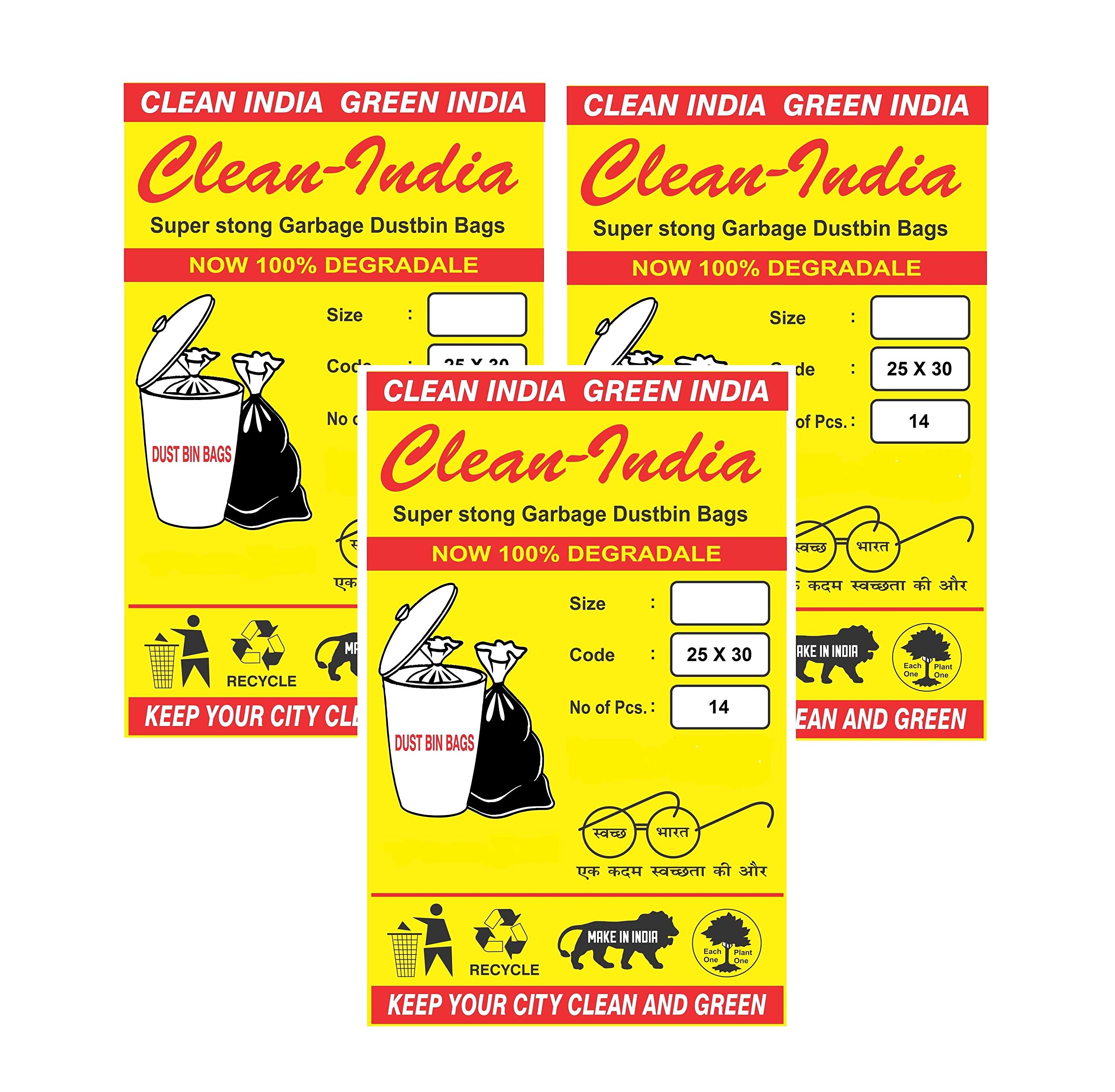 Clean India Garbage Bags - Medium Size -12