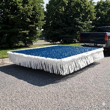 Andersons Royal Blue & White Parade Float Decoration Kit, Floral Sheeting, Twist & Fringe for Golf Carts, Cars, Trucks, SUVs, Boats & Trailers, Graduation, Community Parade Floats and Homecoming