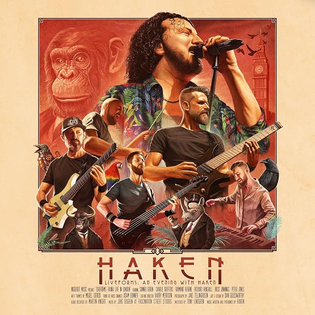 Liveforms: Fauna Live In London (Vinil Verde) por Haken, capa do álbum