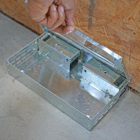 Humane Mouse Trap 2-Pack No Winding or Resetting, Non-Jamming, Clear Window View, Silver, No-Kill Indoor Mouse Traps, Preferred by Professional Pest Controllers