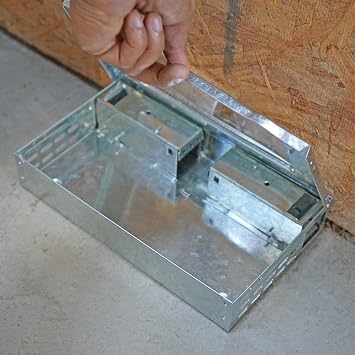 Humane Mouse Trap 2-Pack No Winding or Resetting, Non-Jamming, Clear Window View, Silver, No-Kill Indoor Mouse Traps, Preferred by Professional Pest Controllers