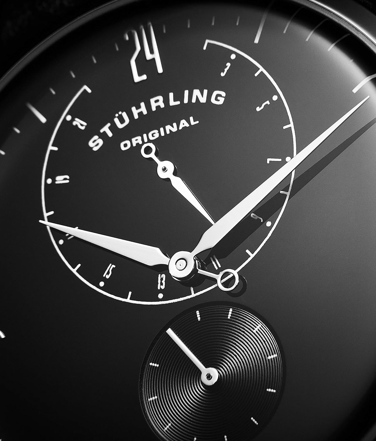 Stührling Original Mens Watches Horween Brown Leather Watch Band, Minimalist Analog Dress Watch, Wrist Watch Domed Crystal - Image 5