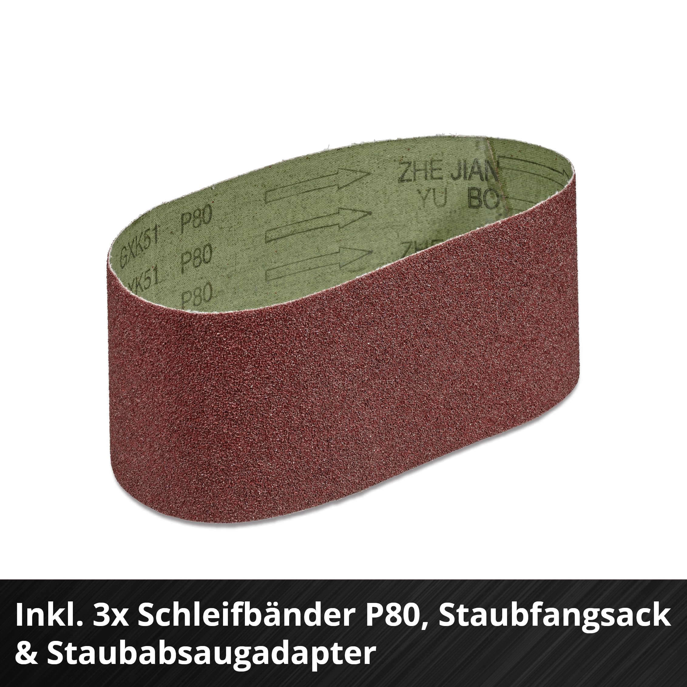 Einhell Professional Akku-Bandschleifer TP-BS 18/457 Li BL-Solo Power X-Change (18 V, Li-Ion, Brushless-Motor, inkl. 3x P80 Schleifband 457x75 mm, ohne Akku & Ladegerät)