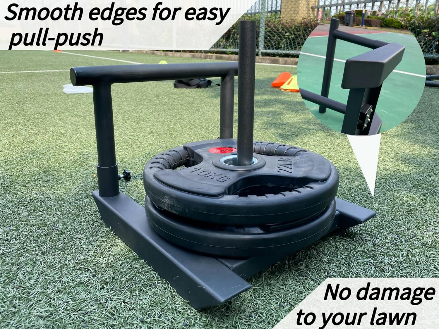 Weight Sled for Training Push-Pull Workout Sled Heavy Duty Fitness Equipment for Dragging Exercises, Speed Improvement and Strength Training