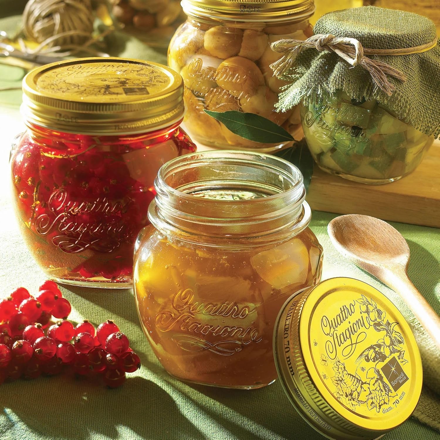 Bormioli Rocco Quattro Stagioni Amphora Small Glass Canning Jar with Lid, 17 oz., Set of 12 - Image 9