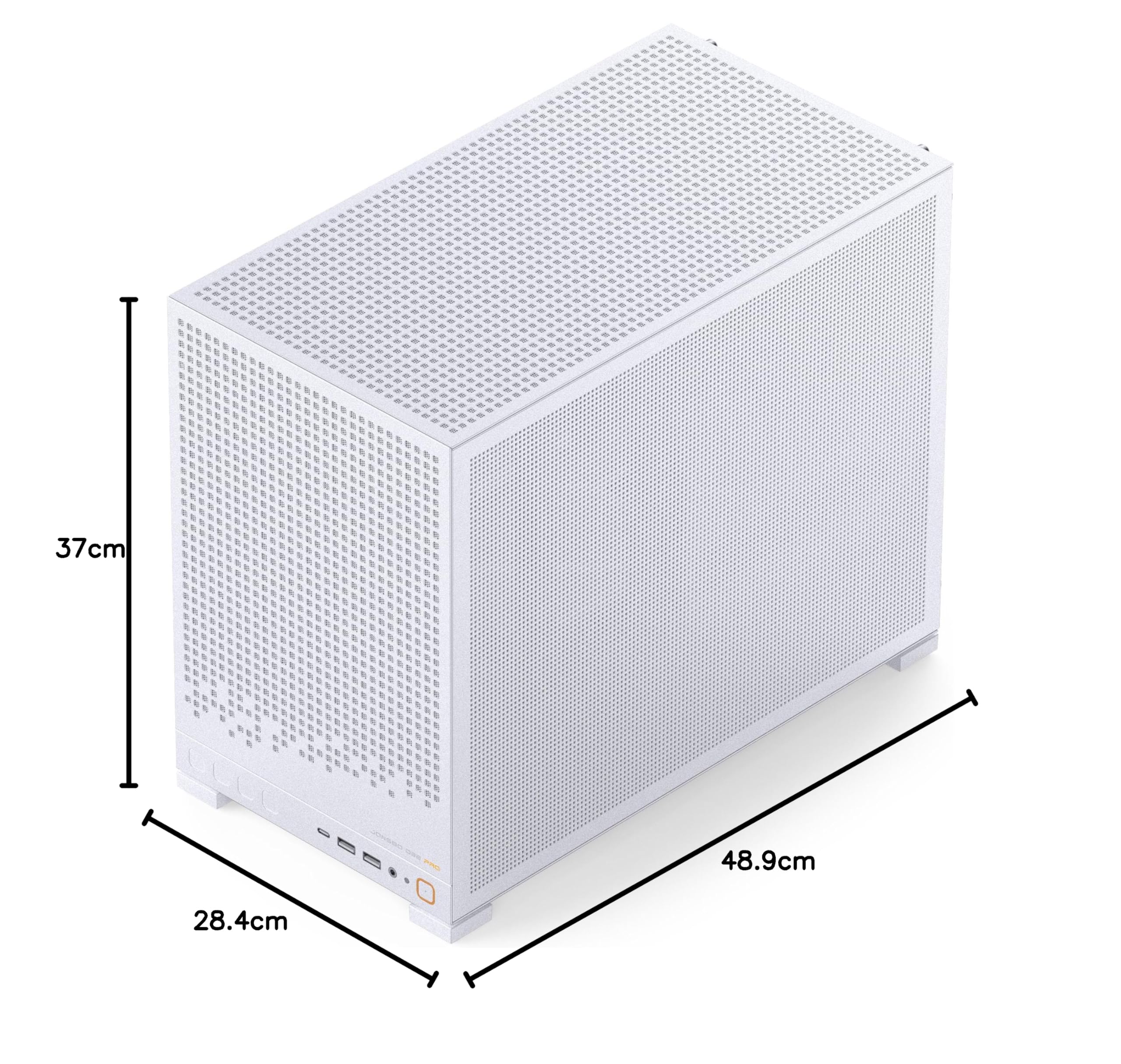 Jonsbo D32 PRO Mesh PC-Gehäuse Weiß – Kompaktes mATX-Case mit Back-Connect-Support, Staubfiltern & High-End-Kühlung