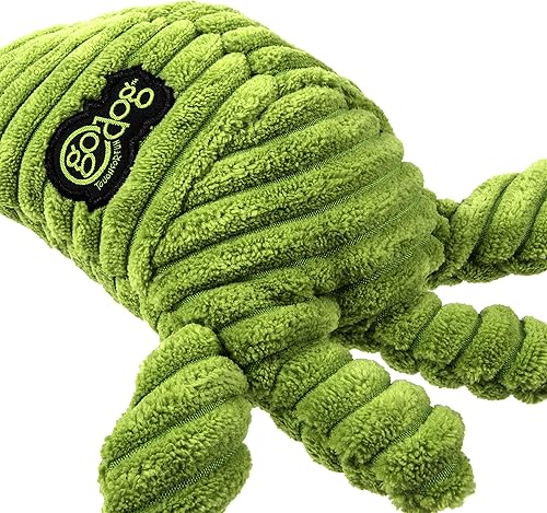 Miniatura 8 de goDog PlayClean Germs - Juguete chirriante de peluche para perros con aceites esenciales que eliminan el olor, tecnología Chew Guard, verde, pequeño