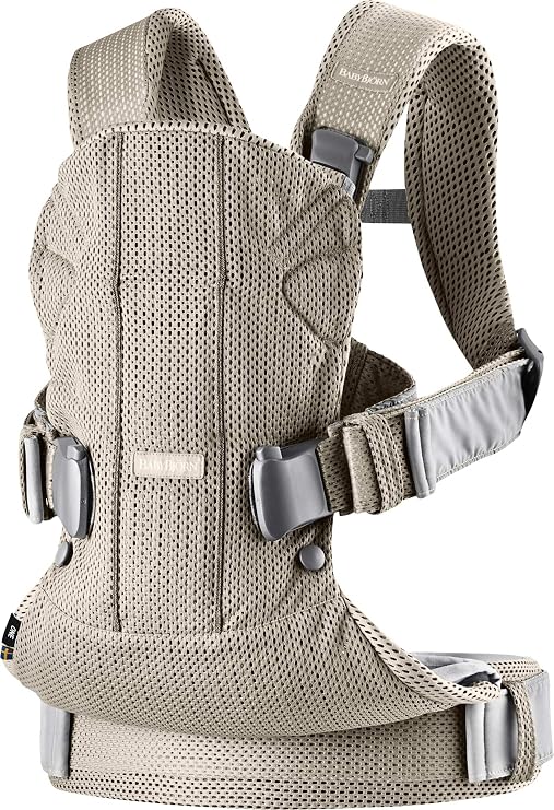 BABYBJORN New Baby Carrier One Air 2019 Edition, Mesh, Greige