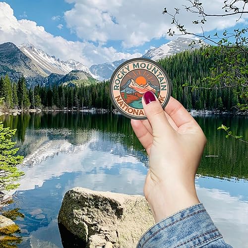 Miniatura 6 de Paquete de 156 calcomanías de parques nacionales, calcomanías de vinilo impermeables inspiradas en la naturaleza al aire libre para botellas de