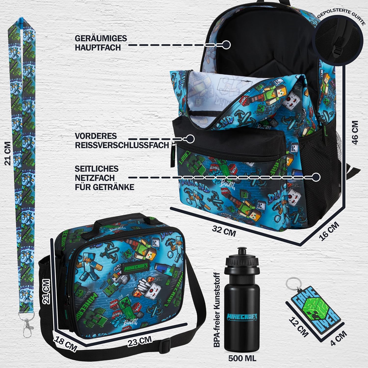 Get Trend Minecraft Kids Backpack Boys