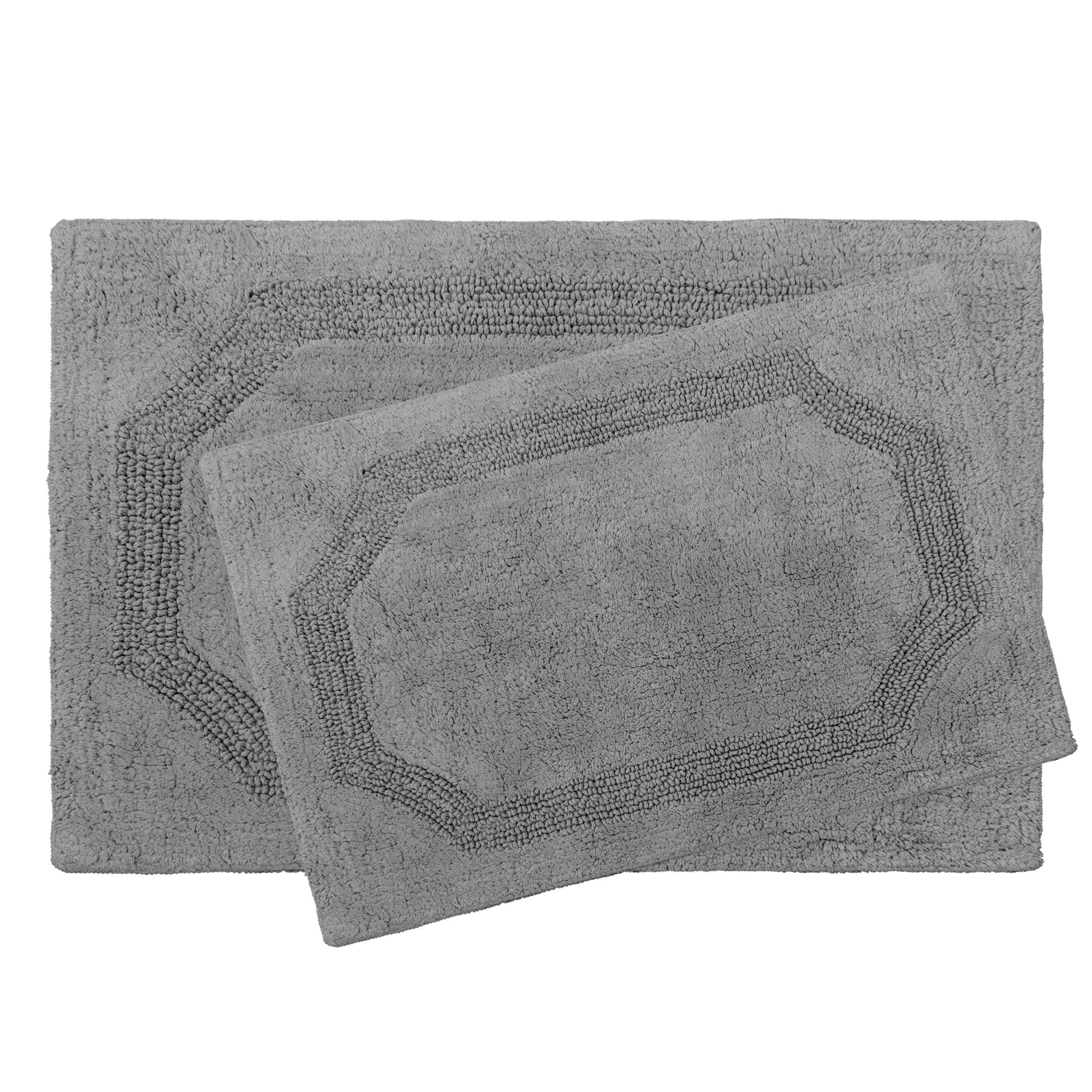 Laura Ashley Badematten-Set, wendbar, Baumwolle, Anthrazit