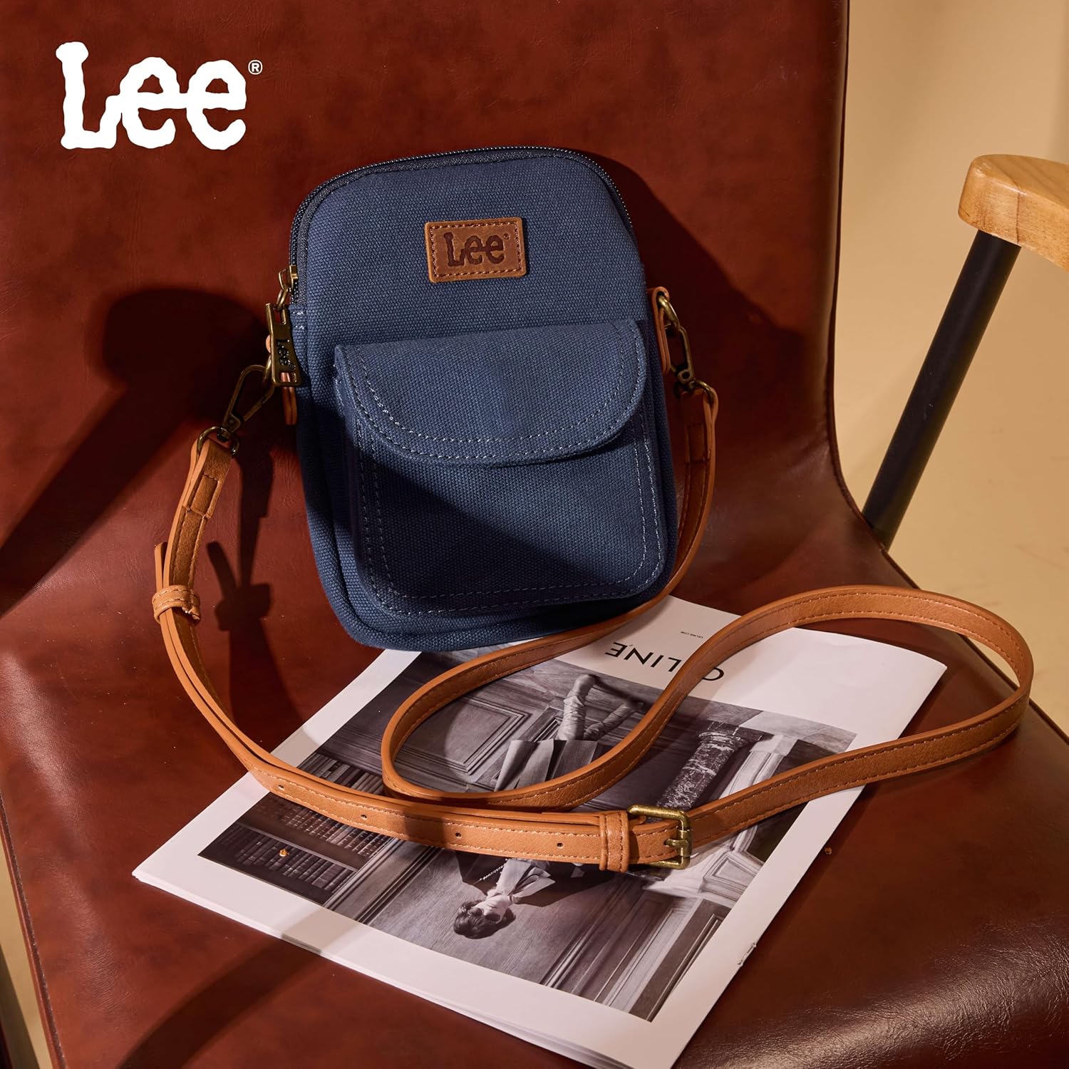 Montana West x Lee Small Crossbody Bags for Women, Denim Phone Purse & Travel Wallet with Card Slots Shoulder Bag - Image 3