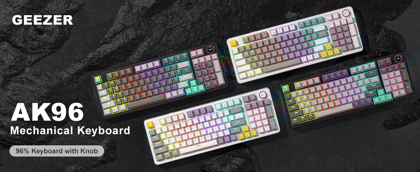 Amazon.com: GEEZER Mechanical Gaming Keyboard with LED Backlit