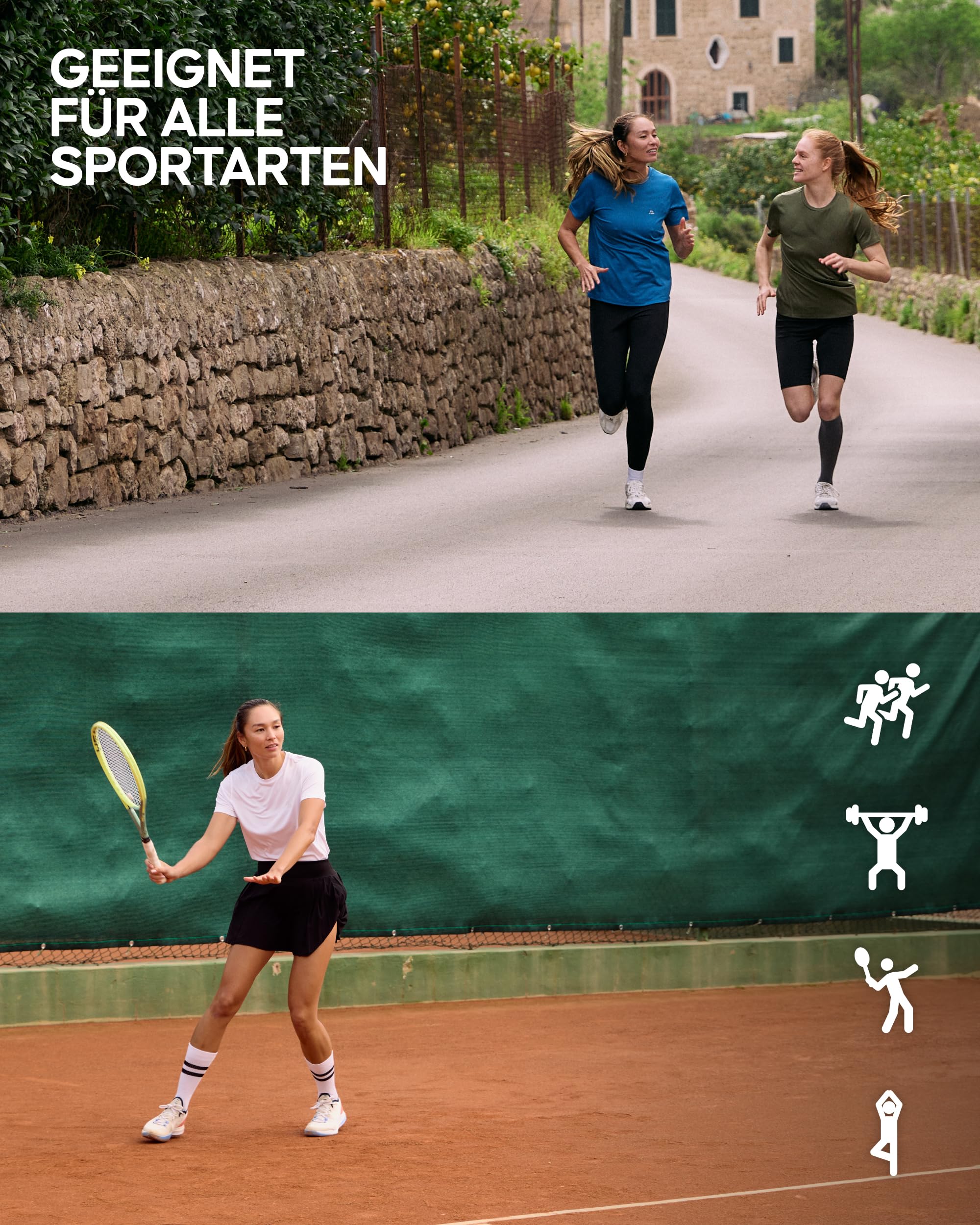DANISH ENDURANCE Sportshirt Damen, Leicht & Atmungsaktiv, 1er & 2er Pack | Sport Oberteil, Leicht & Atmungsaktiv mit Meshnetz, Feuchtigkeitsableitend für Fitness, Yoga & Laufen