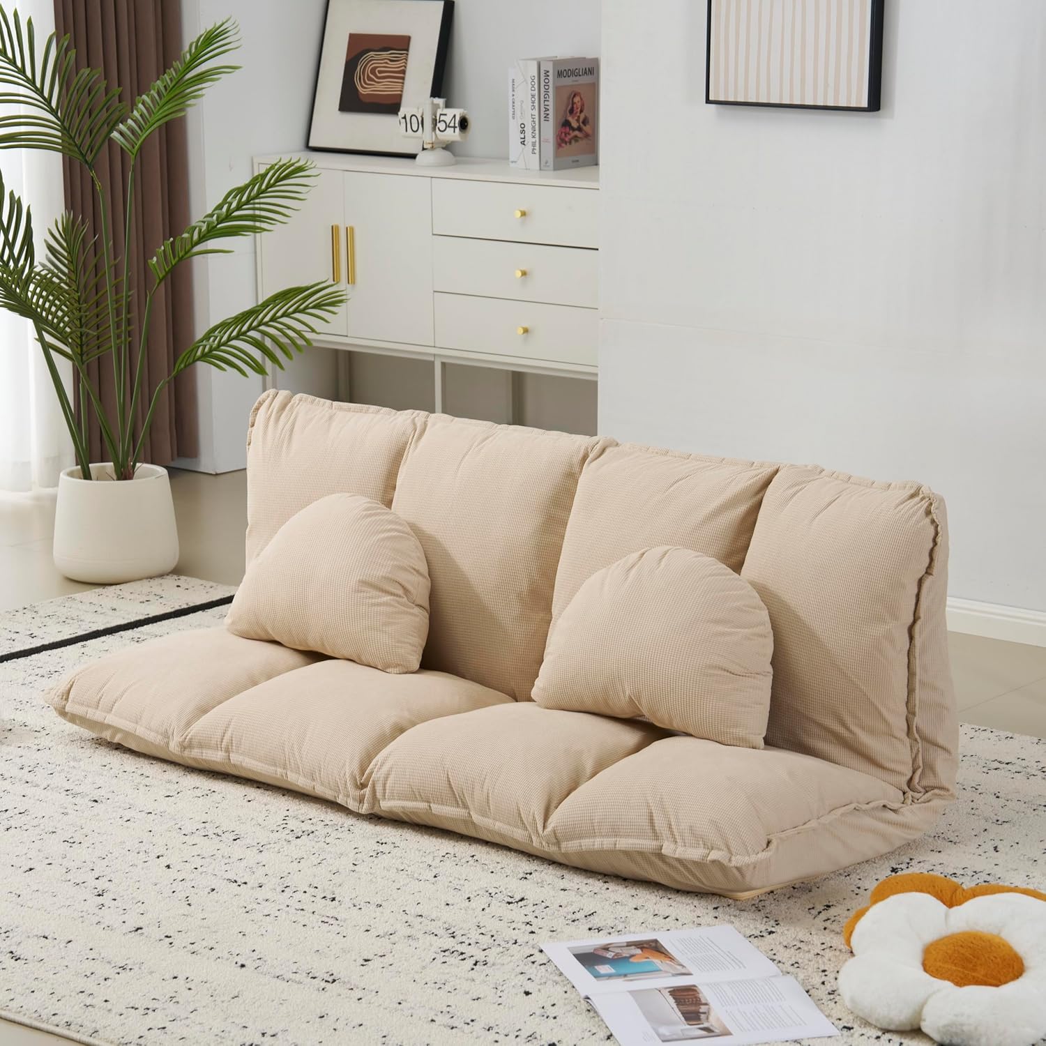 ソファベッド 3WAY 幅160cm 2人掛け ローソファ コンパクト フロア