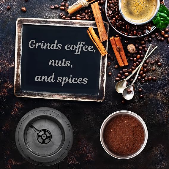 Duronic CG250 Electric Coffee Grinder, 250W, Stainless Steel Blades - Black