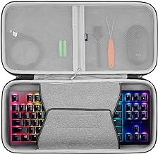 GEEKRIA Tenkeyless TKL Keyboard Case, Hard Shell Travel Carrying Bag for 80%/87 Key Computer Mechanical Gaming Keyboard Compatible with Razer Huntsman V2 TKL, Razer BlackWidow TE Chroma v2 TKL