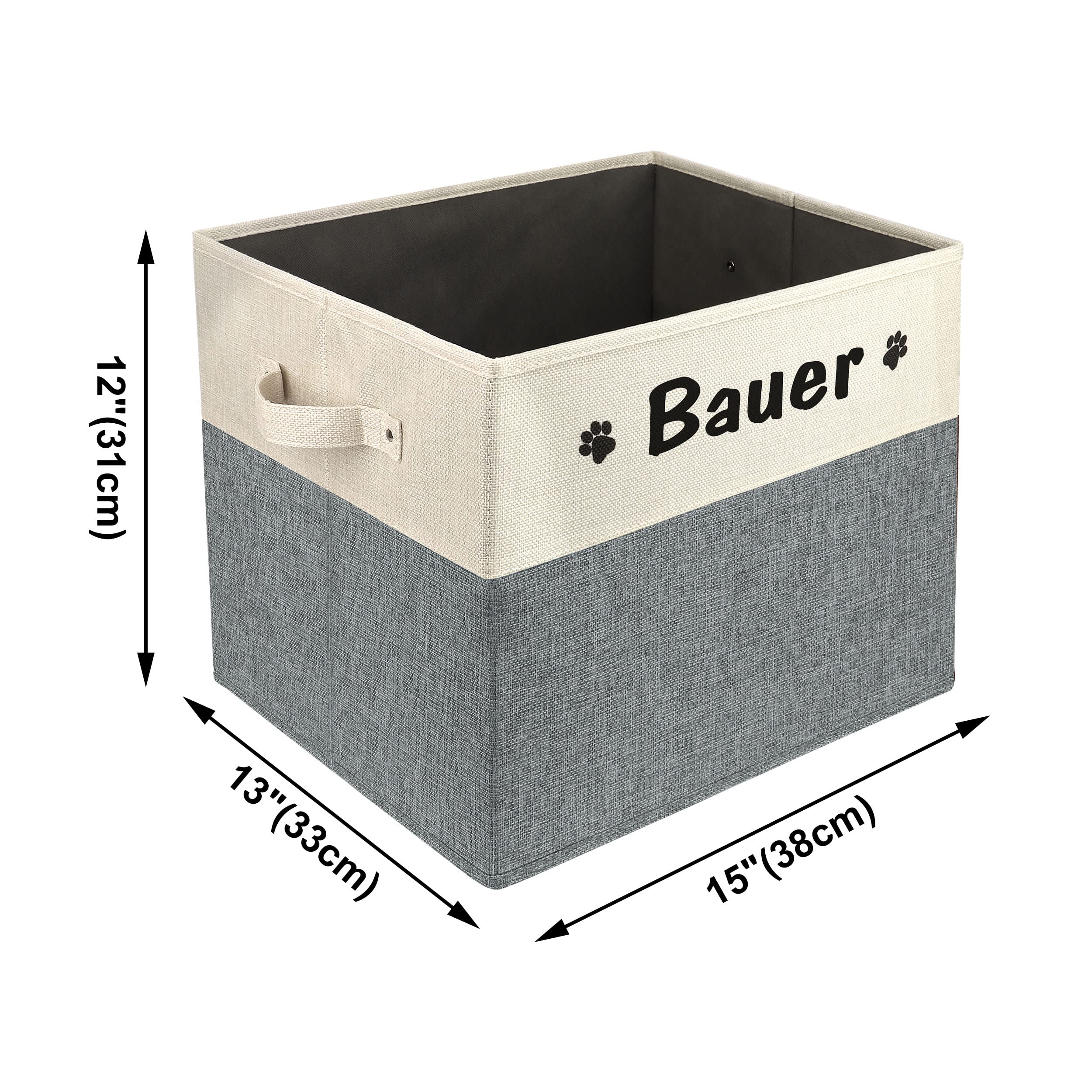 Piang Gouer Personalized Dog Toy Storage Basket - Collapsible Linen Bin For Pet Toys & Accessories - View #5