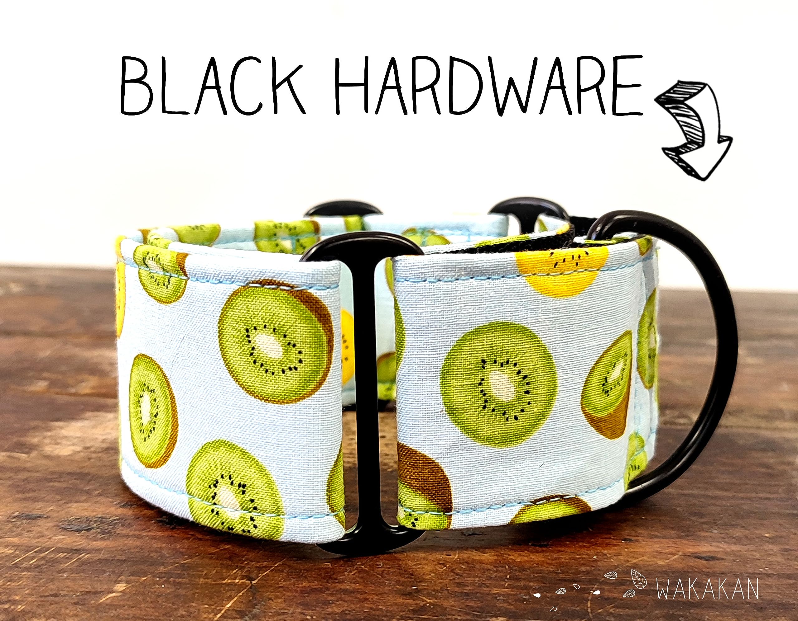 Collar Martingale Para Perro: Juicy Kiwi, Hecho a Mano en España por Wakakán