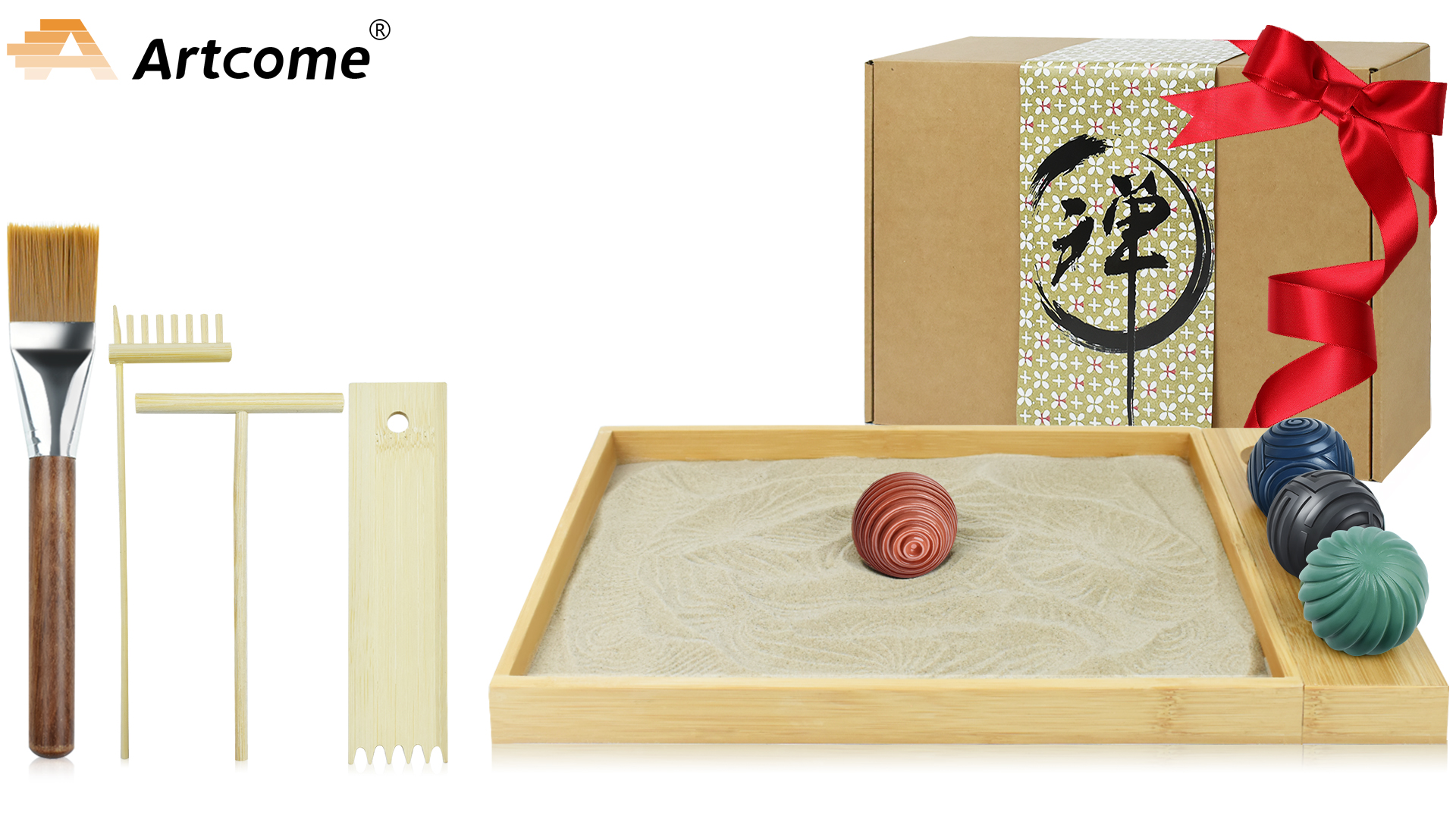 Amazon.com: Artcome Jpanese Zen Garden Kit for Desk - Premium Mini