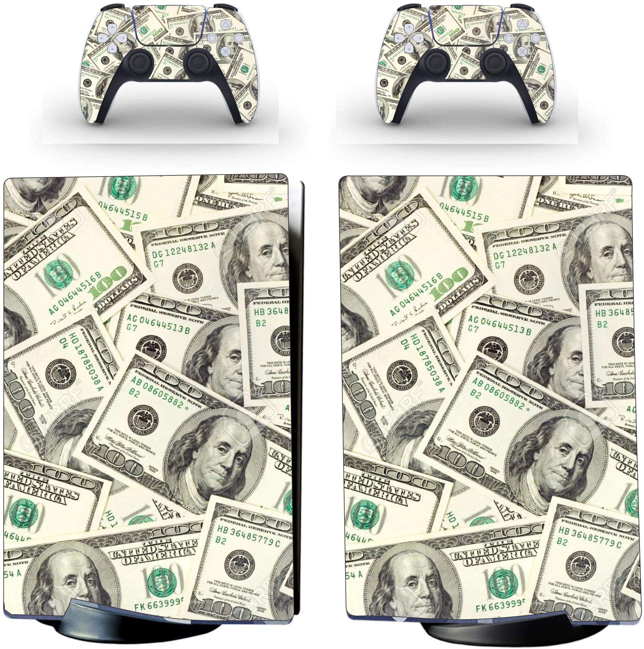 ELTON PS5 Skin Protective Wrap Cover Vinyl Sticker Decals for PlayStation 5 Disk Version Console and Two Dual Sense 5 Sticker Skins Black PS5 Skin Console and Controller design221 [video game] (B08ZKW372M) Amazon Price History, Amazon Price Tracker