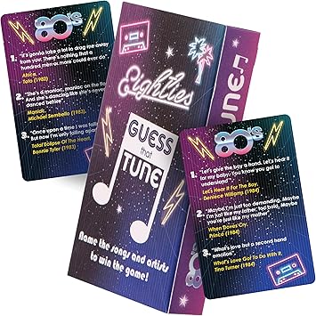 Amazon.com: Boxer Gifts Eighties Guess That Tune Music Card Games for ...