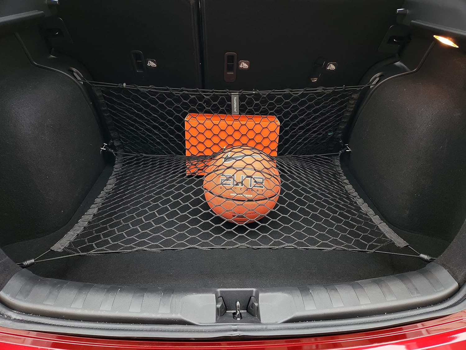 Floor + Envelope Style Automotive Elastic Trunk Mesh Cargo Net for Nissan Kicks 2022-2025 - Premium Trunk Organizer and Storage - Luggage Net for Crossover - Best Car Organizer for Nissan Kicks