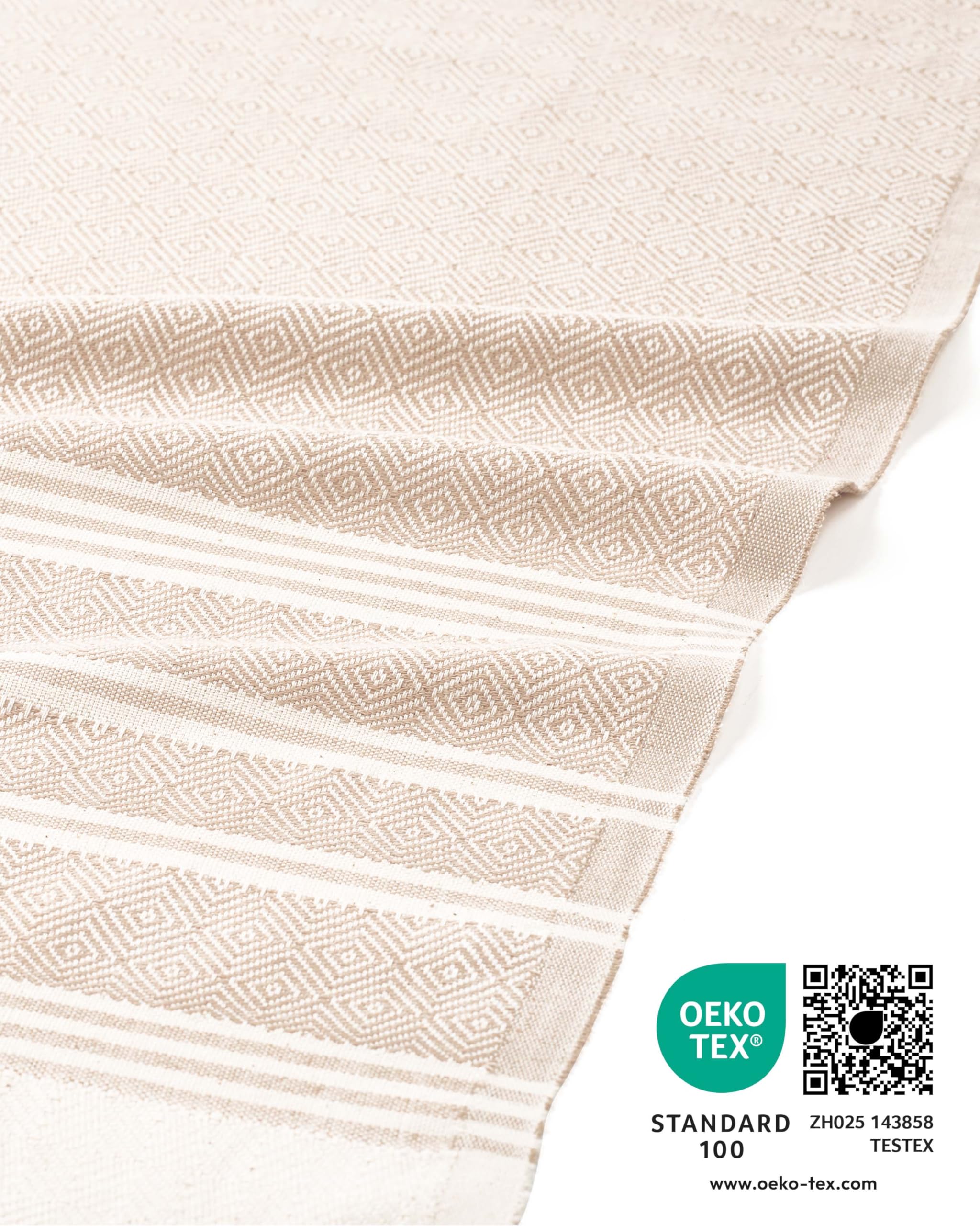 Fit-Flip Serviette de Plage Fouta Coton 100% 100x200cm Sable