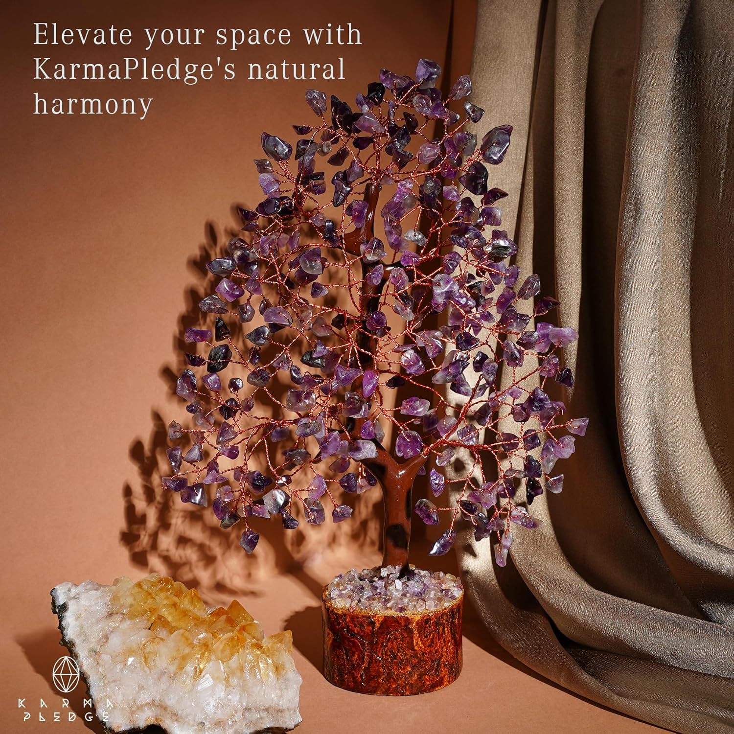 Crystal Tree of Life Amethyst Healing Crystal Trees for Home & Office Decoration, Handmade Crystal Money Bonsai Trees for Positive Energy, Good Luck, Christmas Decor, Birthday Gifts for Women, Mom - Image 4