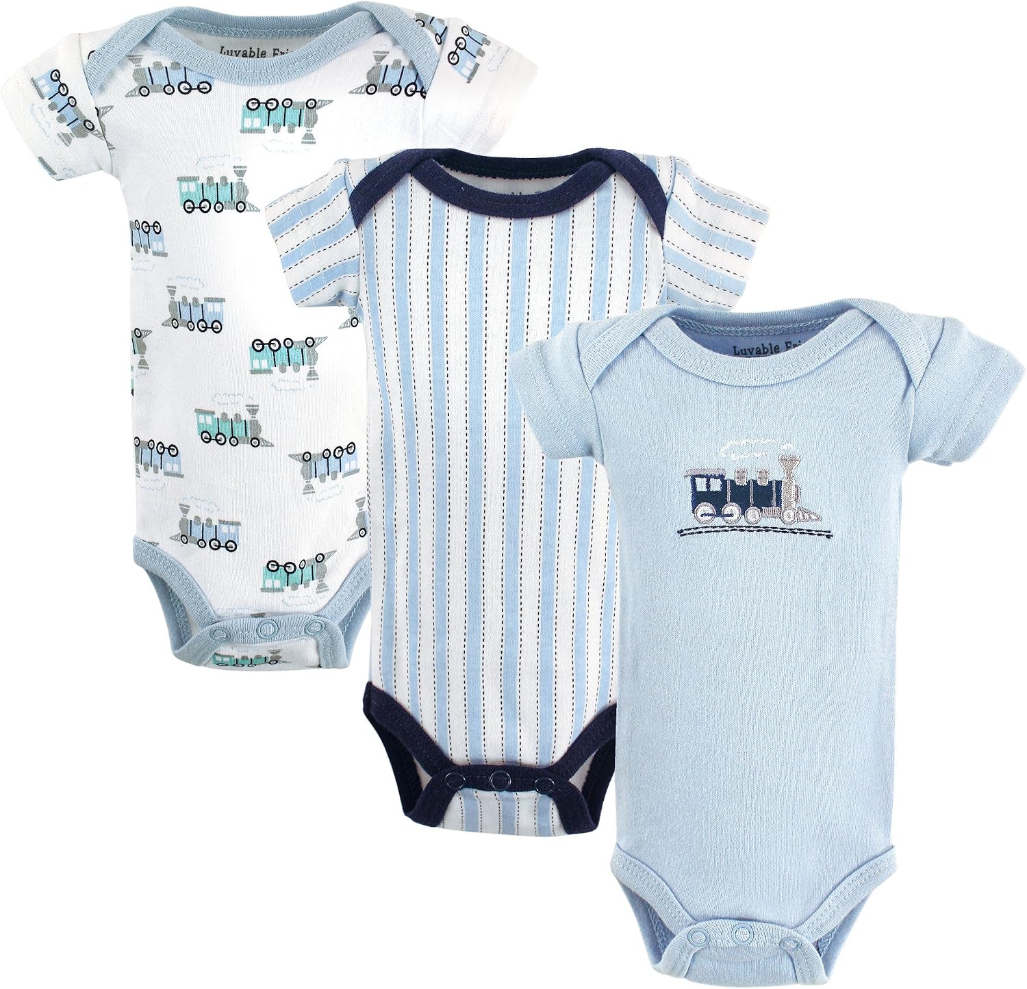 Luvable Friends Baby Preemie Bodysuit, 3 Pack