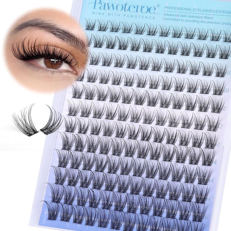 Pawotence Cílios Postiços em Tufo Wispy 8–16 mm, 144 unidades