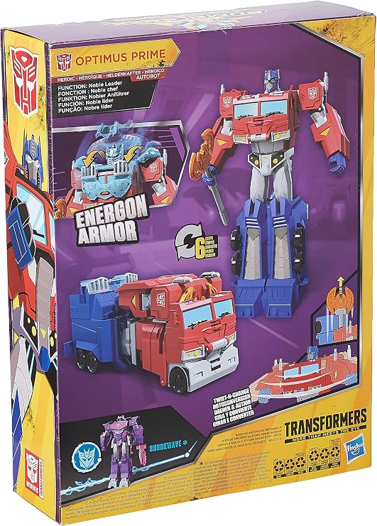 Transformers Bumblebee Cyberverse Adventures Dinobots Unite Toys Ultimate Class Optimus Prime Figure, Energon Armor, Ages 6 and Up, 9-inch