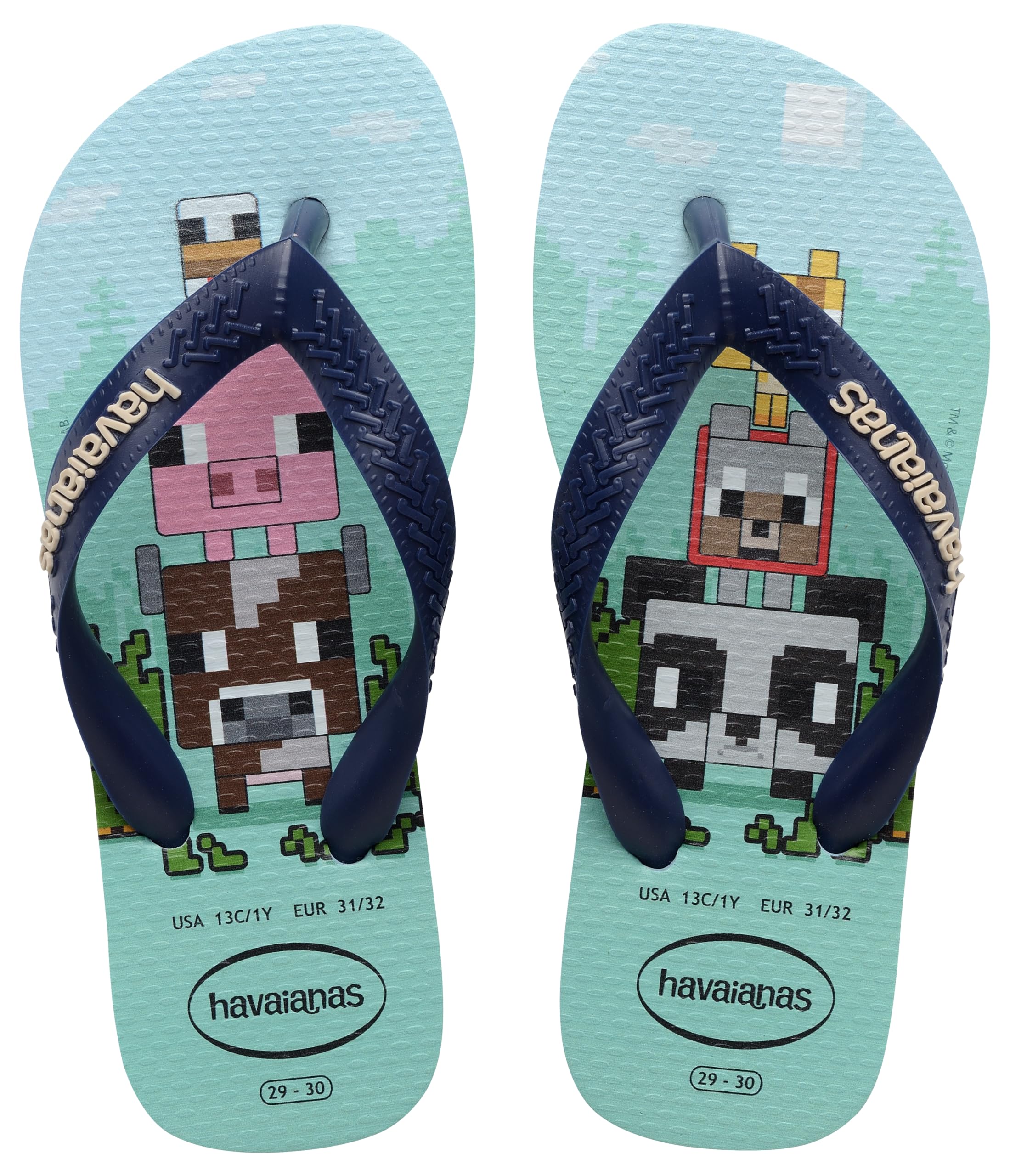 Havaianas Unisex Kids Flip Flops Kids Minecraft 29/30
