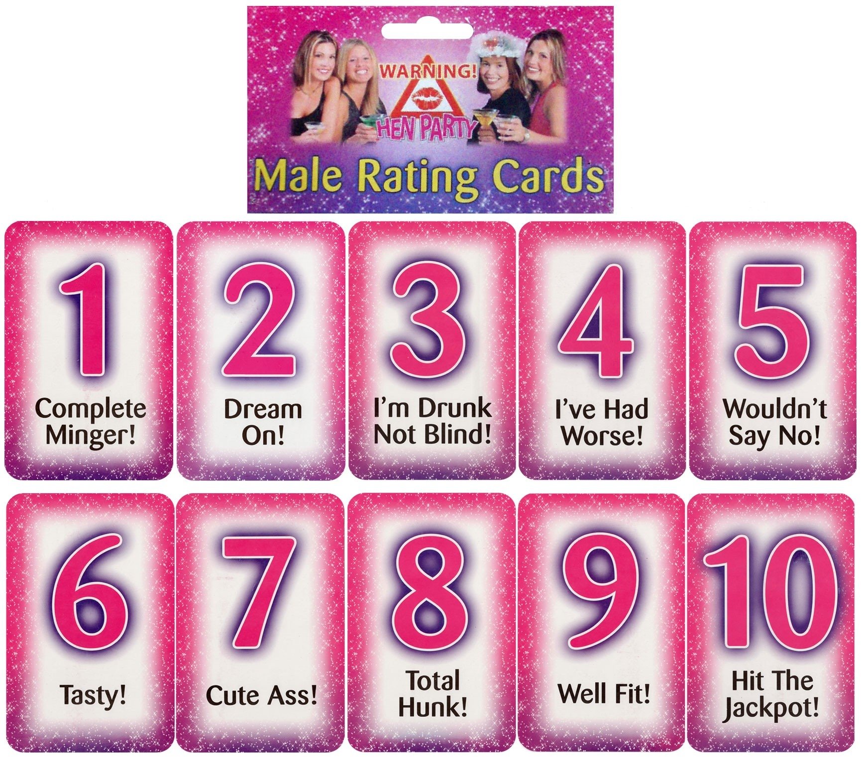 Hen Party: Male Rating Cards