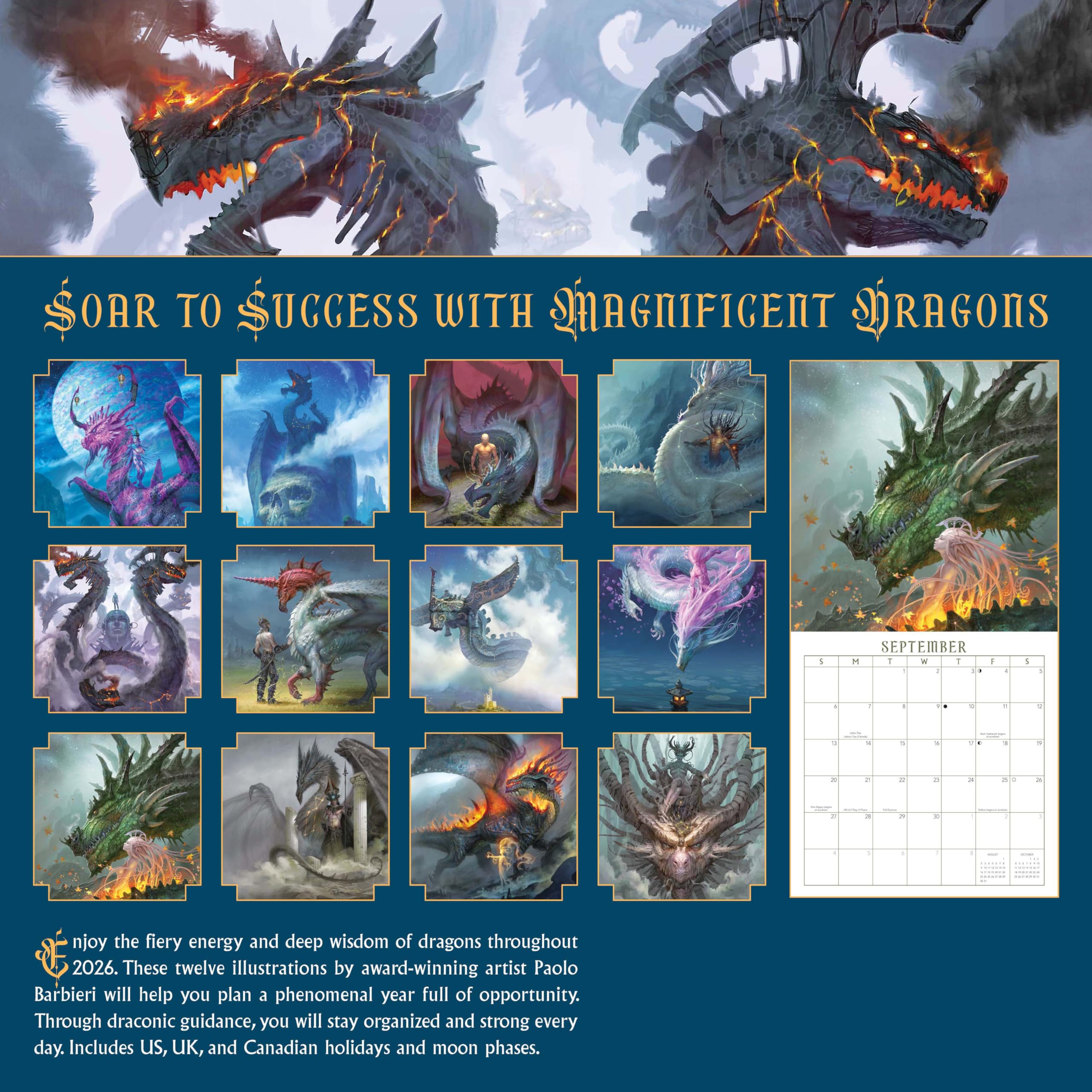 Llewellyn's 2026 Dragon Calendar (Llewellyn's 2026 Calendars, Almanacs & Datebooks)