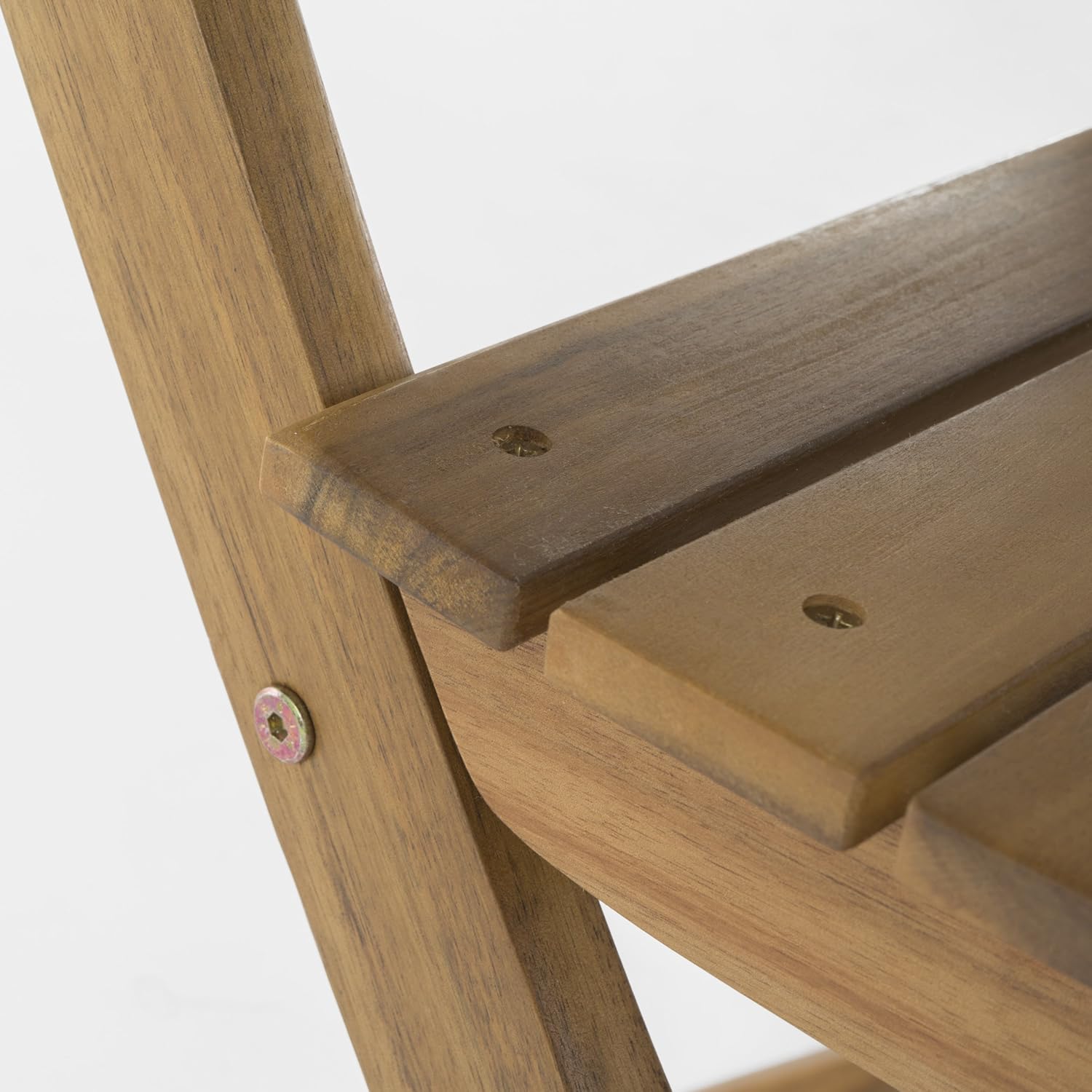 Christopher Knight Home Positano Outdoor Acacia Wood Foldable Dining Chairs, 2-Pcs Set, Natural Stained