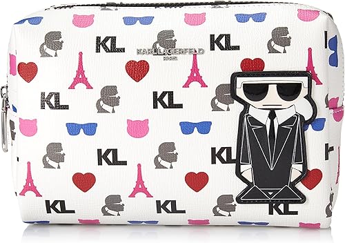 Karl Lagerfeld Paris Bolso de Cosmético Maybelle SLG Mujer, Multicolor  blanco