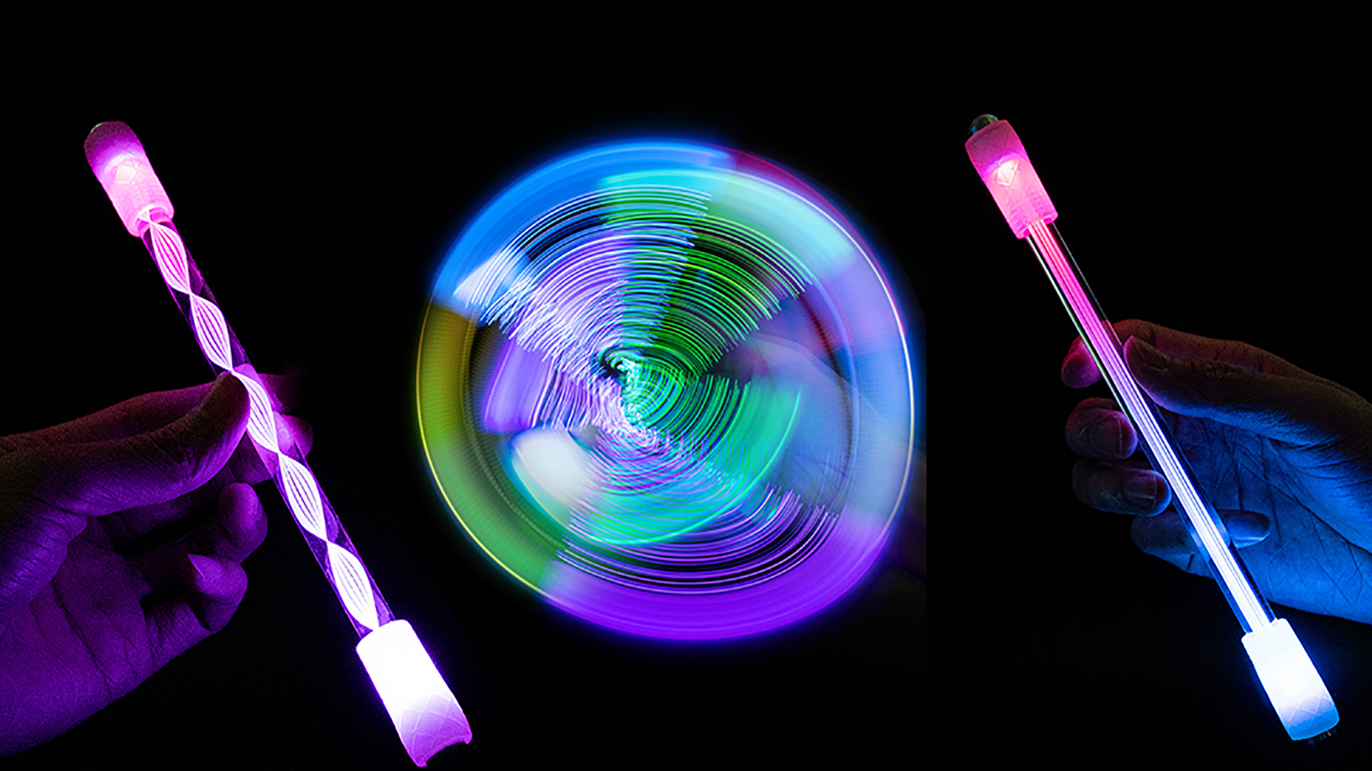 Zonon Penne Spinning LED 2 Pezzi | Penne Girevoli Antiscivolo Con Luci | Per Stress E Divertimento - Foto 2