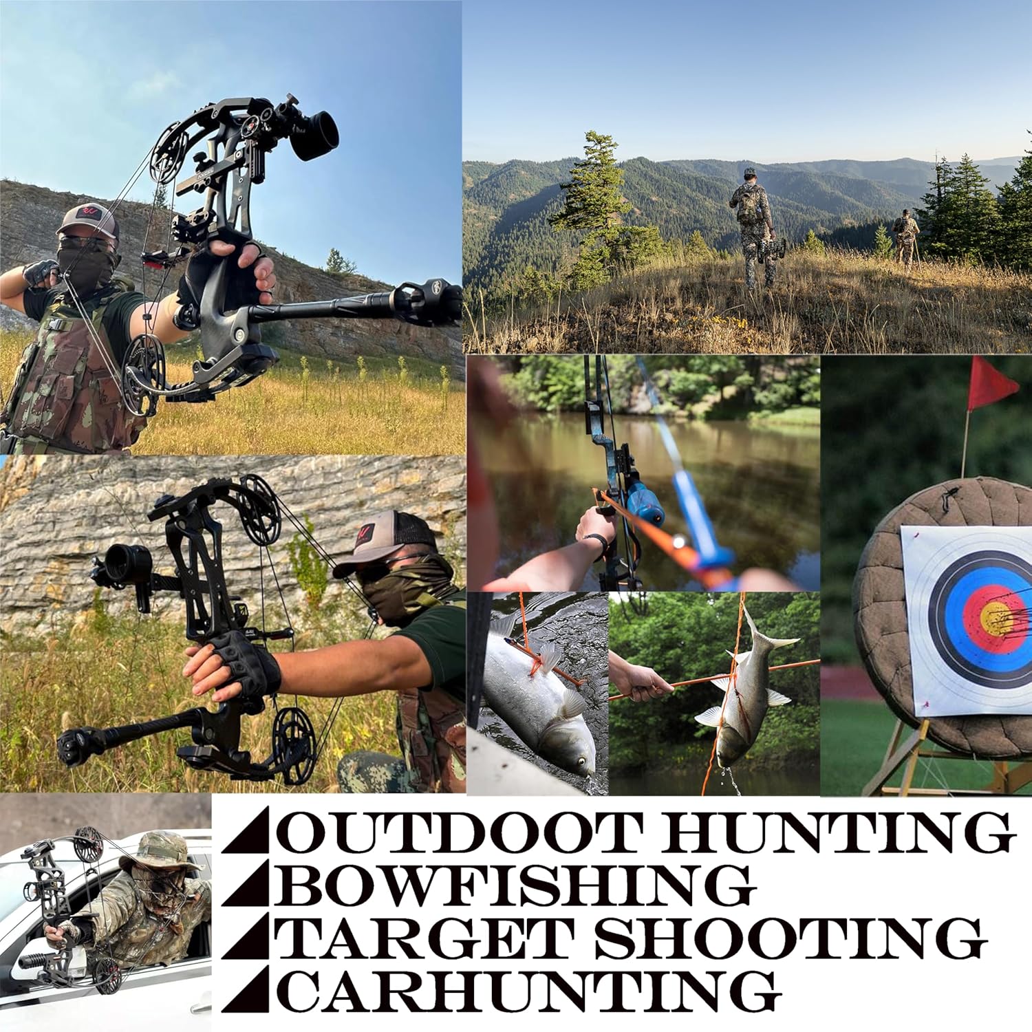 ZSHJGJR Carbon Compound Bow Dual-use for Arrows and Steel Ball, Hunting Catapult Bows, 40-70lbs Adjustable,Short-Axis Compound Bow,for Archery Outdoor Hunting Target Shooting