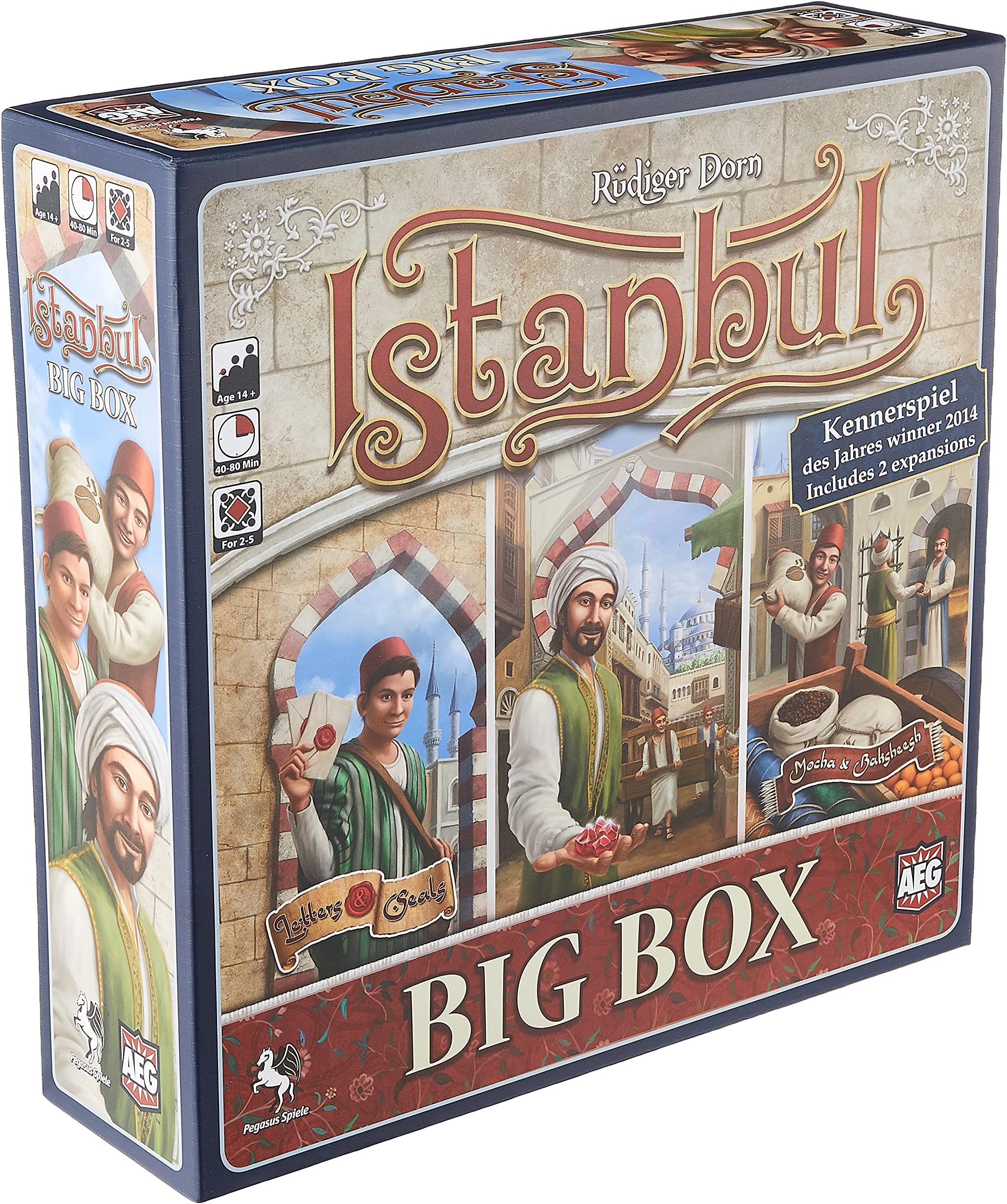 Alderac Entertainment Group (AEG) Istanbul Big Box - Board Game, Collect Gems, Be a Master Merchant, 2 to 5 Players, 40 to 60 Minute Play Time, for Ages 10 and Up, Alderac Entertainment Group (AEG)